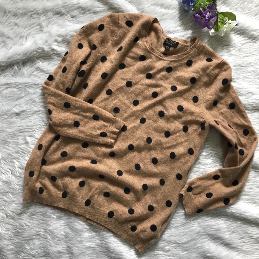 100% Cashmere Charters Club Polka Dots Pullover 🌺
